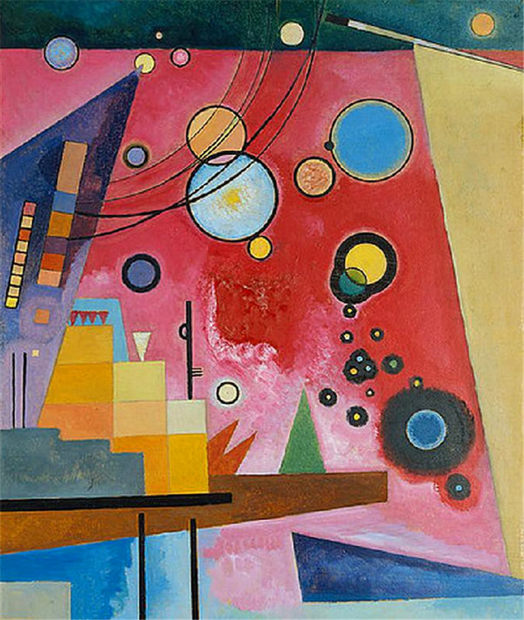 Heavy Red 1924 Wassily Kandinsky Abstract Oil Painting